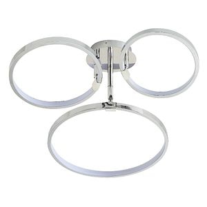 Plafoniera LED, 1 x 19.3 W, crom, metal si plastic • GoodHome 