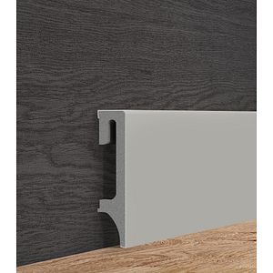 Plinta parchet, PVC, gri cald, 2500 x 80 mm  VOX