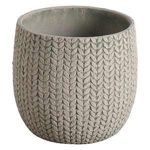 Ghiveci din fibra de lut, bej, forma rotunda, 29 cm diametru • Verve