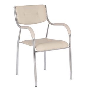 Scaun vizitator cu manere, bej, 53.5 x 57 x 87 cm • Unic Spot Ro