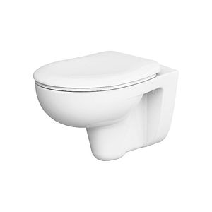Vas WC, rotund, alb, portelan, diamentru 6,4 cm
