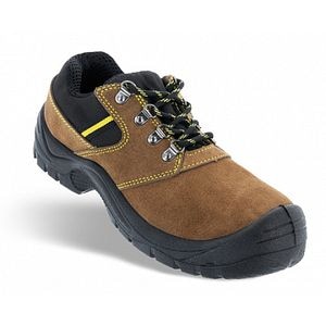 Pantofi de protectie din piele, marimea 41, maro/negru
