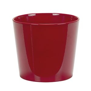 Ghiveci, rotund rosu, 11 cm • Scheurich