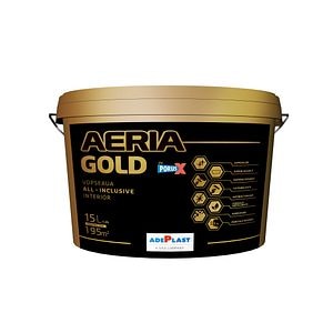 Vopsea lavabila Adeplast Aeria Gold, alb, 15 L, Interior