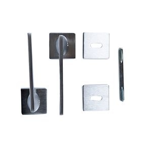 Maner usa, rozeta 50 x 50 mm, cheie, crom satin • Diana