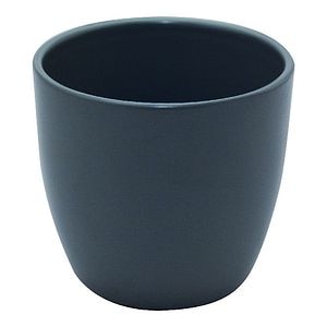 Ghiveci din argila, gri, forma rotunda, 11 cm diametru • GoodHome