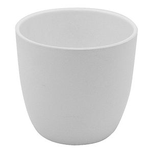 Ghiveci din argila, alb, forma rotunda, 11 cm diametru • GoodHome