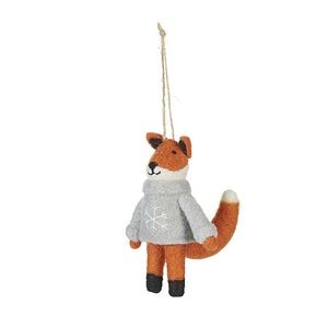 Decoratiune Craciun, model vulpita, 13 cm, multicolor