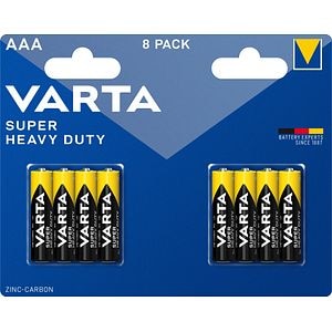 Baterii zinc carbon AAA VARTA Super Heavy Duty, 8 bucati