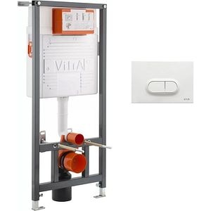 Set rezervor WC incastrat VITRA V12 742-5800-01, 110-127 cm, 3-6 l, clapeta Loop 740-0500, alb lucios