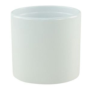 Ghiveci din ceramica, alb, forma rotunda, 14 cm diametru • GoodHome