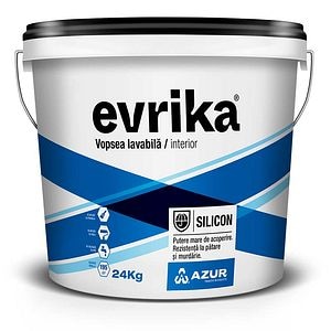 Vopsea lavabila cu silicon, interior, culoare alb, 24 KG • Evrika