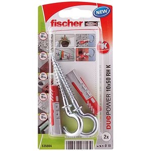 Set de 2 bucati de dibluri duopower 10 x 50 + holsurub cu ochi deschis din metal cromat • Fischer