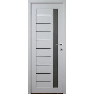 Usa interior Siret, cu geam, reversibila, MDF, 68 x 203 cm, alb