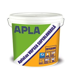 Vopsea superlavabila Aplalux, alb, 15 L, Exterior