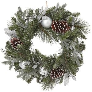 Coronita artificiala argintie, 50 cm