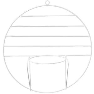 Suport ghiveci flori GOODHOME, metal, 41 x 40 cm, alb