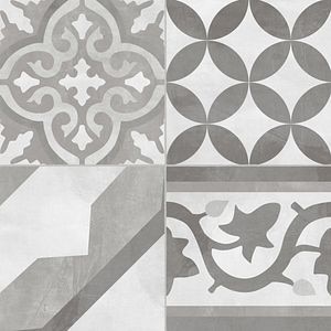 Faianta decor interior, Gri, Forma Patrata, Suprafata Acoperire 1.62 mp, 34 x 34 cm • Serra Cementina