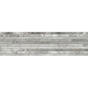 Gresie interior/exterior Serra Muretto, gri, portelanata, 62 x 17 cm, suprafata 1,37 mp
