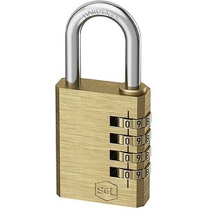 Lacat cu cifru SMITH AND LOCKE, alama, 50mm, auriu