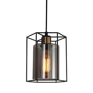 Lampa suspendata, neagra, 40W, 1 bec • Kalula