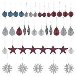 Set globuri brad Midnight, 40 bucati, multicolor