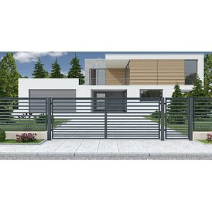 Poarta metalica pietonala Stela, otel galvanizat, 90 x 150 cm, deschidere stanga • Polbram
