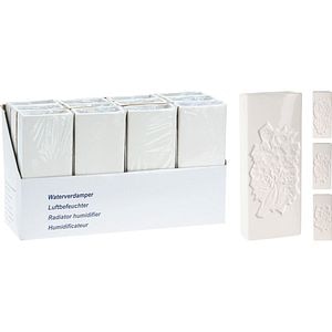 Umidificator pentru calorifer, 20.5 x 8 x 3.5 cm, ceramic, alb, diverse modele cu flori