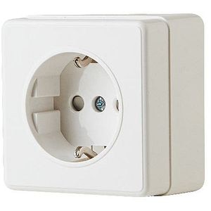 Priza Schuko OPP1, alb