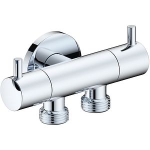 Robinet coltar KRUGER KR-DBL-12-12-12, 1/2" x 1.2" x 1/2", alama, argintiu