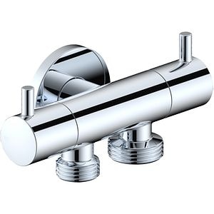 Robinet coltar KRUGER KR-DBL-12-12-34, 1/2" x 1/2" x 3.4", alama, argintiu