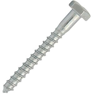 Surub lemn cap hexagonal DIN 571, 7 x 60 mm, ZA, vrac