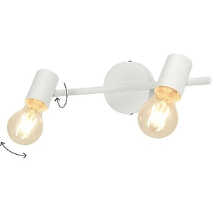 Spot dublu GOODHOME Mwht, 8.6W, E27, alb