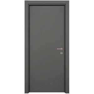 Usa de interior fara geam, antracit, stanga, mdf, 202.3 x 76.6 cm, toc inclus • Yildiz
