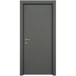Usa de interior fara geam, antracit, dreapta, mdf, 202.3 x 76.6 cm, toc inclus • Yildiz