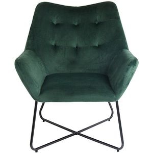 Fotoliu Turio, 86.5 x 80 x 75 cm, catifea, verde