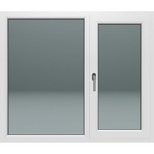 Fereastra termopan PVC, alb, 4 camere, dreapta, 136 X 116 cm