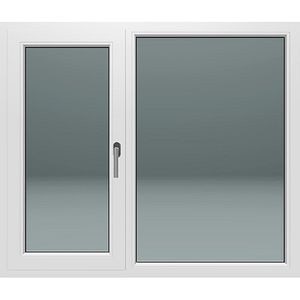 Fereastra termopan PVC, alb, dreapta, 4 camere, 136 X 116 cm