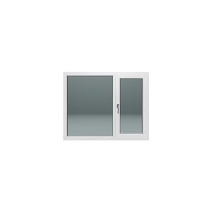 Fereastra termopan PVC, alb, dreapta, 4 camere, 146X116 cm