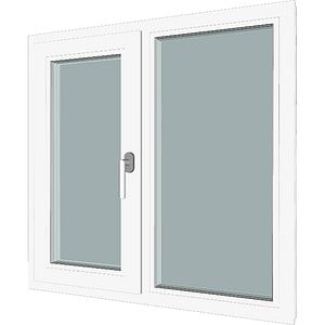 Fereastra termopan FENSTERWELT, PVC, 5 camere, 100 x 100 cm, deschidere oscilobatanta dreapta, alb