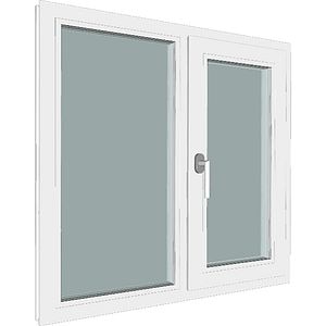 Fereastra termopan FENSTERWELT, PVC, 5 camere, 100 x 100 cm, deschidere oscilobatanta stanga, alb