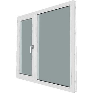 Fereastra termopan FENSTERWELT, PVC, 5 camere, 120 x 100 cm, deschidere oscilobatanta dreapta, alb