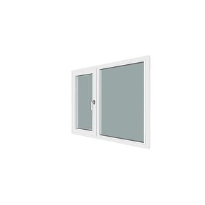Fereastra termopan PVC, geam Clar + Low-E, alb, 5 camere, 136 x 116 cm, dreapta, dubla deschidere, fixa + oscilobatanta • Gealan