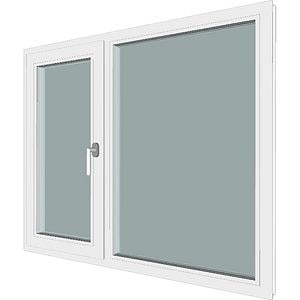 Fereastra termopan FENSTERWELT, PVC, 5 camere, 136 x 116 cm, deschidere oscilobatanta dreapta, alb