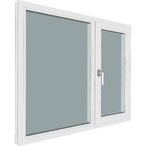Fereastra termopan FENSTERWELT, PVC, 5 camere, 136 x 116 cm, deschidere oscilobatanta stanga, alb