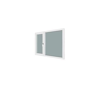 Fereastra termopan PVC, geam Clar + Low-E, alb, 5 camere, 146 x 116 cm, dreapta, dubla deschidere, fixa + oscilobatanta • Gealan