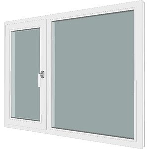 Fereastra termopan FENSTERWELT, PVC, 5 camere, 146 x 116 cm, deschidere oscilobatanta dreapta, alb