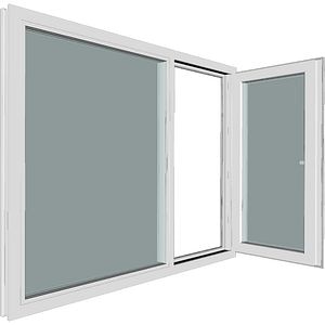 Fereastra termopan FENSTERWELT, PVC, 5 camere, 146 x 116 cm, deschidere oscilobatanta stanga, alb