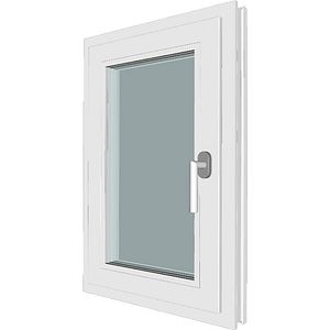 Fereastra termopan FENSTERWELT, PVC, 5 camere, 56 x 86 cm, deschidere oscilobatanta stanga, alb
