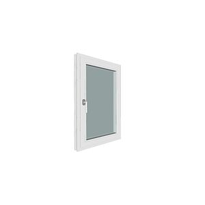 Fereastra termopan PVC, geam Clar + Low-E, alb, 5 camere, 76 x 100 cm, dreapta, dubla deschidere, oscilobatanta • Gealan